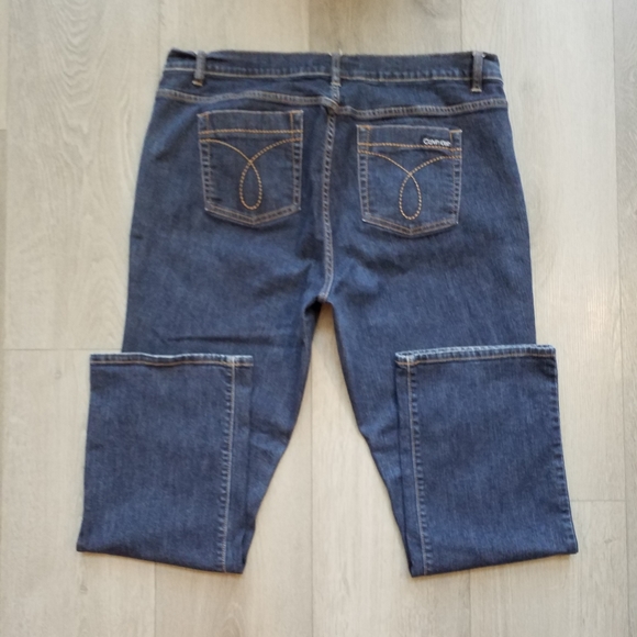 CK womens dark blue stretch denim bootcut jeans size 20W - Picture 5 of 13